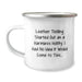 Funny Leather Tooling Gifts from Men - Graduation Unique Gifts, Camping Mug for Leather Tooling Enthusiasts, Leather Tooling Started Out As A Harmless Hobby I Had No Idea It Would Come To This... - Image 1