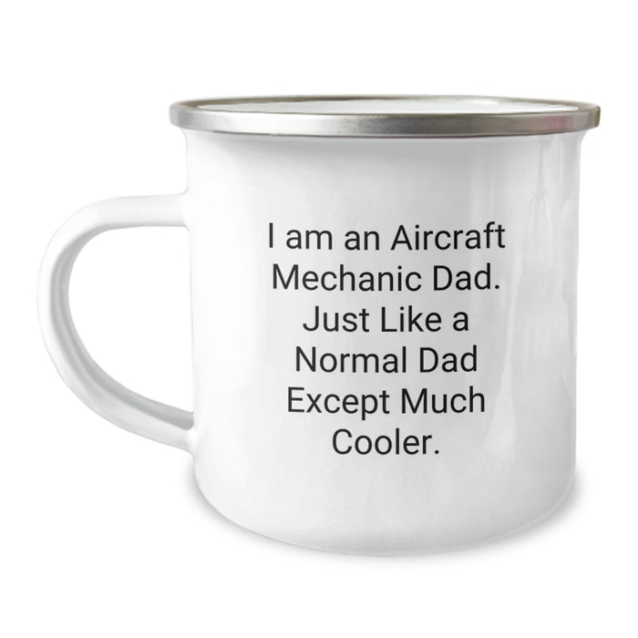 Aircraft Mechanic Dad Gifts, Funny Camping Mug with I Am An 'Aircraft Mechanic Dad' Quote, Perfect for Graduation Unique Gifts from Family to Friends - Image 1