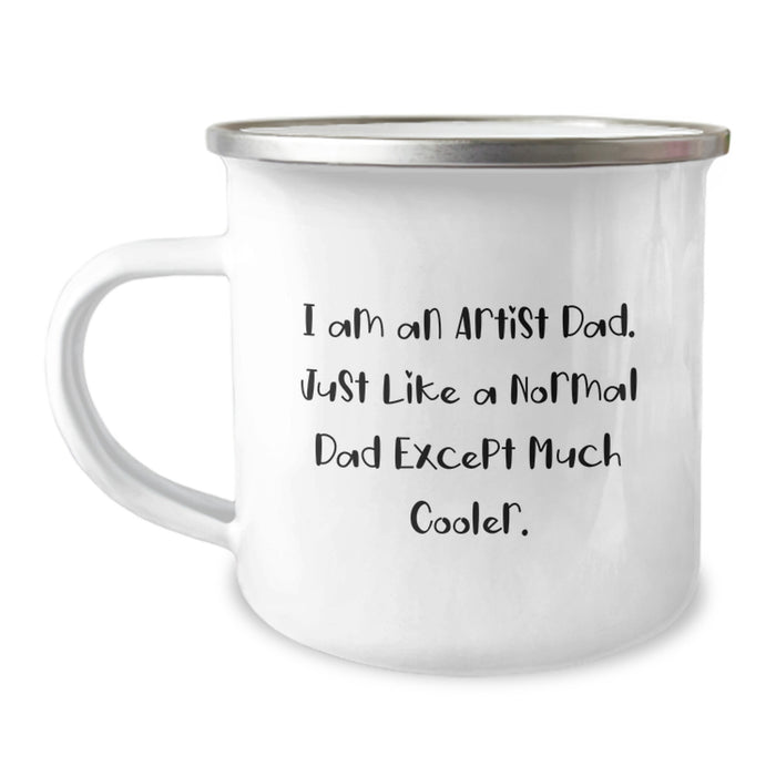 Funny Artist Dad Gifts for Him, Camping Mug for Graduation Unique Gifts from Son - Image 1