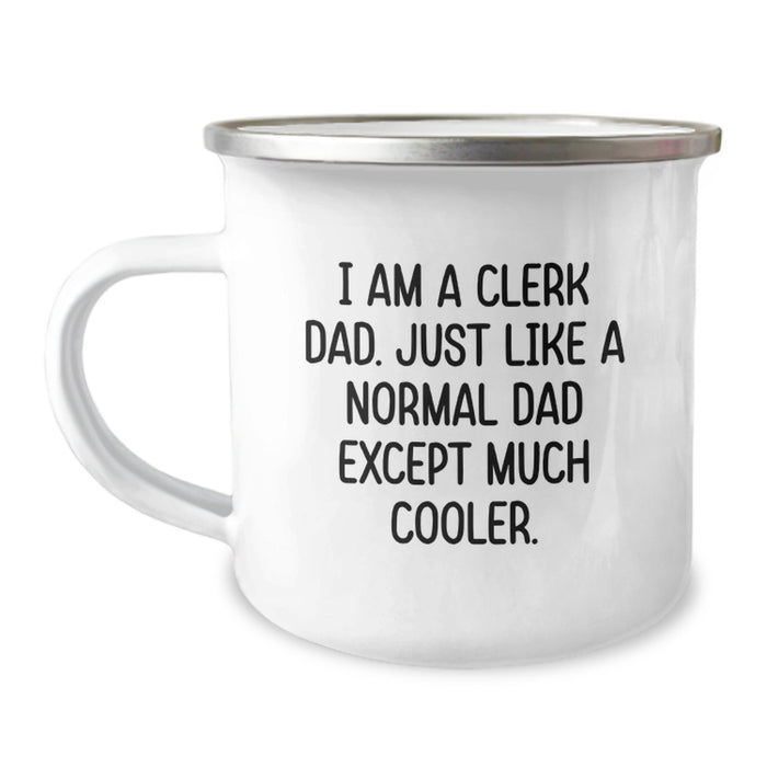 Funny Clerk Camping Mug Gifts from Dad for Graduation Unique Celebration - Image 1