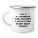 Funny Hairdresser Gifts from Dad Men - I Am A Hairdresser Dad Camping Mug Graduation Unique Gifts - Image 1