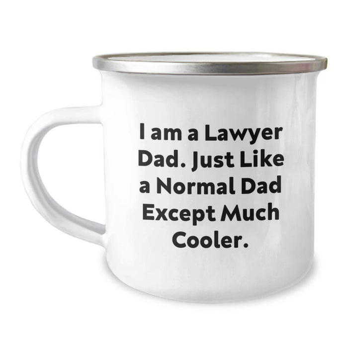 Funny Lawyer Gifts for Men - Camping Mug - I Am A Lawyer Dad - Perfect Graduation Unique Gifts from Dad to Son - Image 1