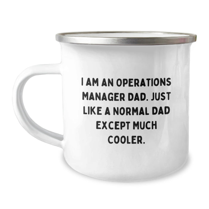 Funny Operations Manager Dad Gifts, Camping Mug for Operations Manager Men, Graduation Unique Gifts from Dad - Image 1
