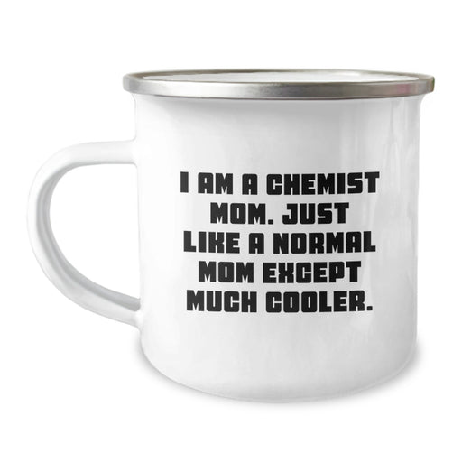 Cool Chemist Mom Graduation Gifts for Him, Funny Camping Mugs for Chemist Friends and Family, 12 oz Stainless Steel Enamel Finish - Gifts from Men, Women, or Friends to Chemist Graduates - Image 1