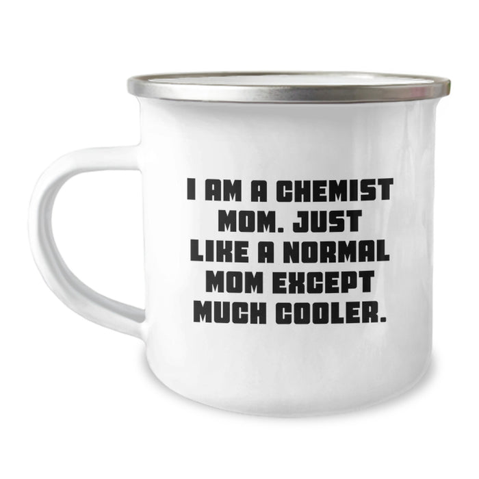 Cool Chemist Mom Graduation Gifts for Him, Funny Camping Mugs for Chemist Friends and Family, 12 oz Stainless Steel Enamel Finish - Gifts from Men, Women, or Friends to Chemist Graduates - Image 1