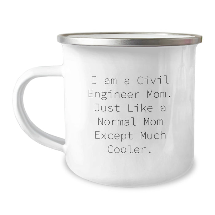 Civil Engineer Mom Camping Mug, Funny Gift for Civil Engineer Graduation, Unique Gifts from Family to Civil Engineer Men, Women, Friends, Coworkers - Image 1