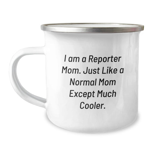 Fun Camping Mug for Reporter Mom Friends Graduation Unique Gifts from Family - Image 1