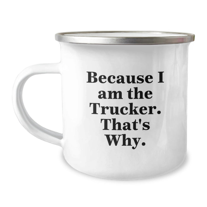 Funny Trucker Camping Mug Gifts from Friends for Graduation Unique Trucker - Image 1