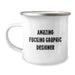 Gifts from Friends, Funny Graphic Designer, Unique Camping Mug for Graduation, Amazing F--king Graphic Designer - Image 1