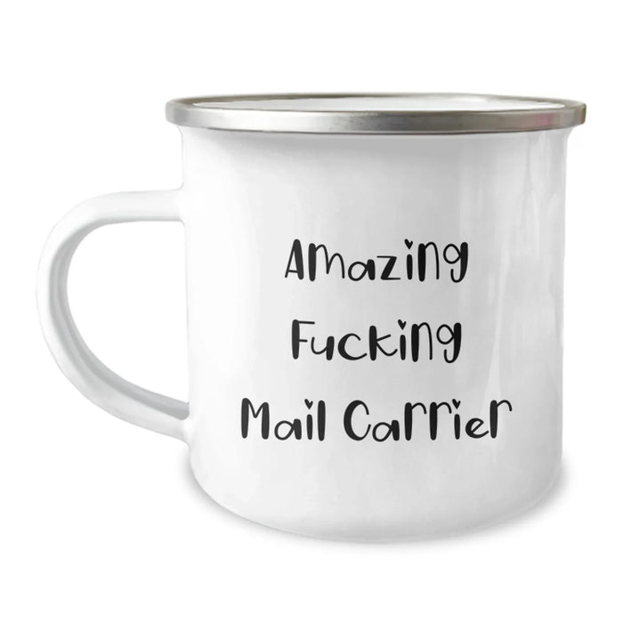 Funny Mail Carrier Gifts for Mail Carrier Men - Camping Mug with Amazing F--king Mail Carrier Quote - Christmas Unique Presents - Image 1