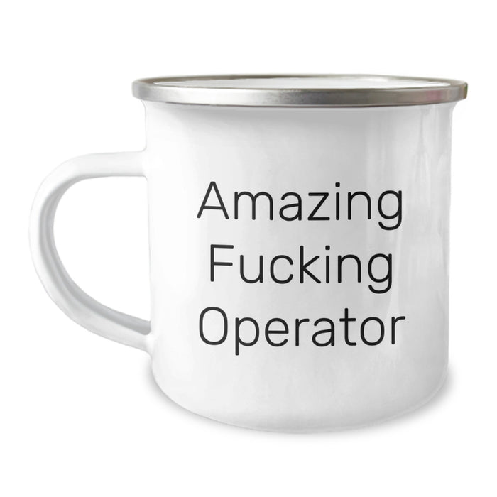 Funny Operator Gifts for Men, 'Amazing F--king Operator' Camping Mug, Graduation Unique Gifts from Friends - Image 1