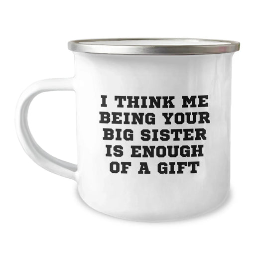 Funny Big Sister Camping Mug Gifts from Family, Unique Christmas Unique Gifts for Big Sister - Image 1