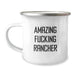 Funny Rancher Gifts for Men, Amazing 'F--king Rancher' Camping Mug - Graduation Unique Gifts for Rancher Friends, Funny Rancher Coffee Mug - Image 1
