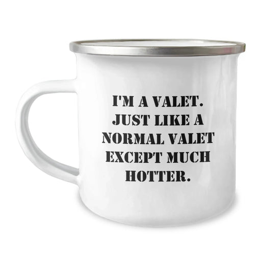 Unique Valet Gifts for Him, Funny Camping Mug, Valentine's Unique Gifts for Valet Men from Friends - Image 1