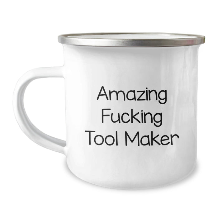 Funny Tool Maker Gifts from Friends - 'Amazing F--king Tool Maker' Graduation Unique Gifts for Tool Maker Men - Tool Maker Camping Mug - Image 1