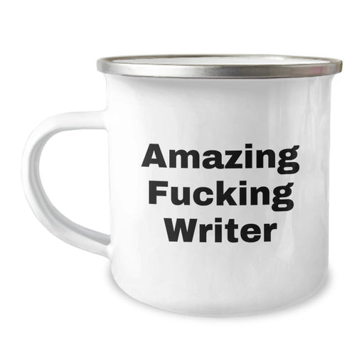 Funny Writer Gifts for Men, Amazing Writer Camping Mug, Perfect Unique Graduation Gifts from Friends to Writer - Image 1