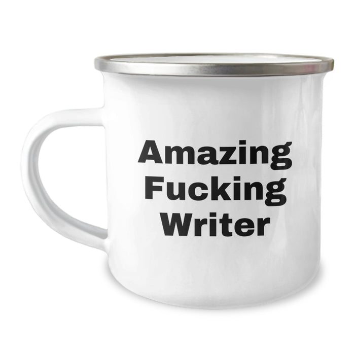 Funny Writer Gifts for Men, Amazing Writer Camping Mug, Perfect Unique Graduation Gifts from Friends to Writer - Image 1