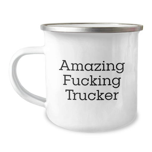 Funny Trucker Gifts from Friends and Family for Him - Amazing Trucker Camping Mug, Perfect for Graduation - Image 1