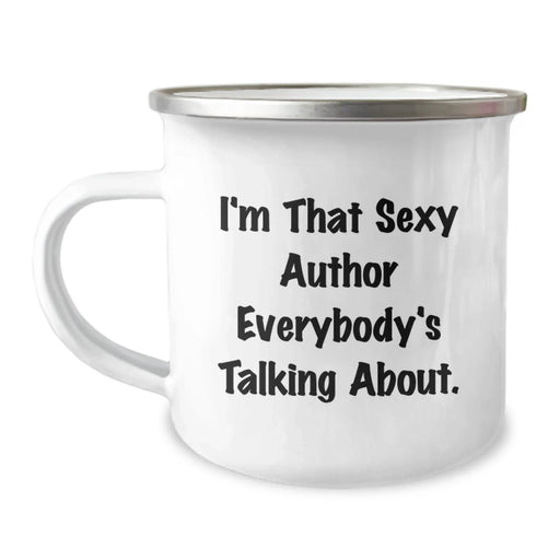 Funny Author Gifts from Friends for Christmas - Sexy Author Camping Mug, Perfect for Author Lovers and Bookworms on Holiday - Image 1