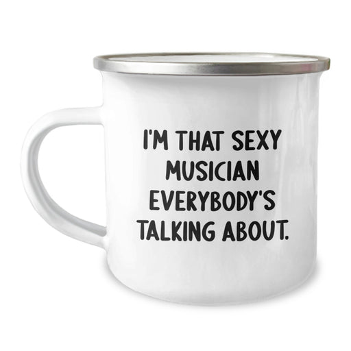Funny Musician Gifts from Friends for Men, Sexy Musician Camping Mug, Graduation Unique Gifts for Him - Image 1