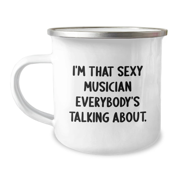 Funny Musician Gifts from Friends for Men, Sexy Musician Camping Mug, Graduation Unique Gifts for Him - Image 1