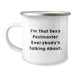 Funny Postmaster Gifts, I'm That Sexy Postmaster Everybody's Talking About, 12 oz Stainless Steel Camping Mug for Postmaster Graduation - Image 1