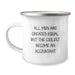 Accountant Camping Mug Gifts for Men, Funny Quote All Men Are Created Equal But The Coolest Become An Accountant, Unique Christmas Unique Gifts from Friends to Family - Image 1