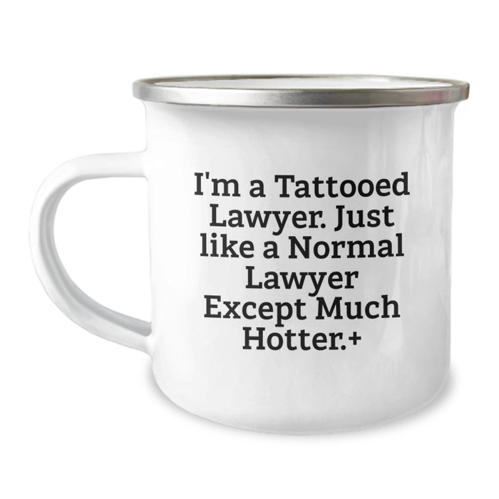 Funny Lawyer Gifts for Men, Unique Camping Mug for Lawyer Friends, Graduation Unique Gifts from Men to Lawyer - Image 1