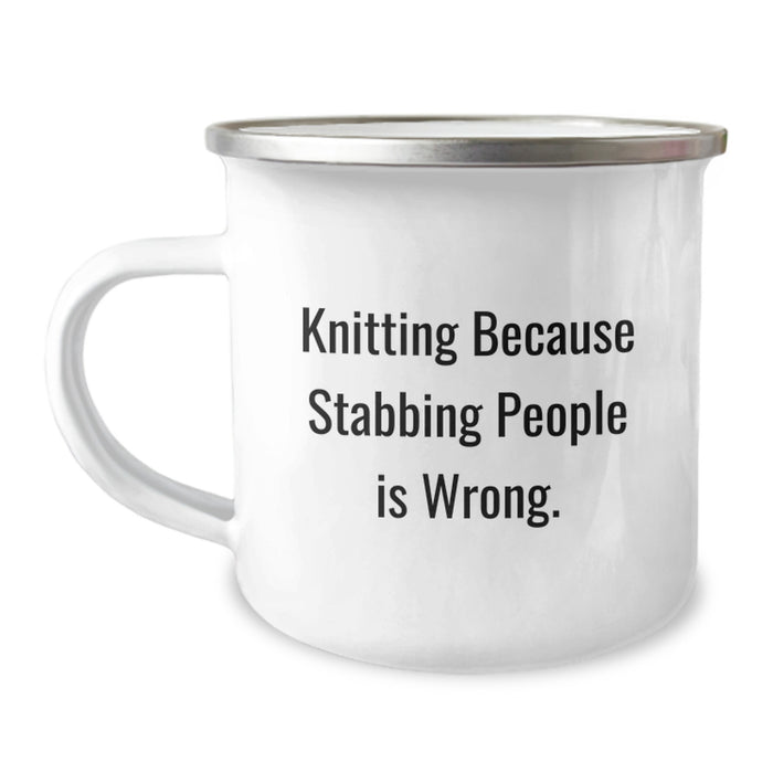 Knitting Gifts for Graduation - Funny Camping Mug for Knitting Enthusiasts, Gifts from Friends, Knitting Lovers, Men, Women, Family - Image 1
