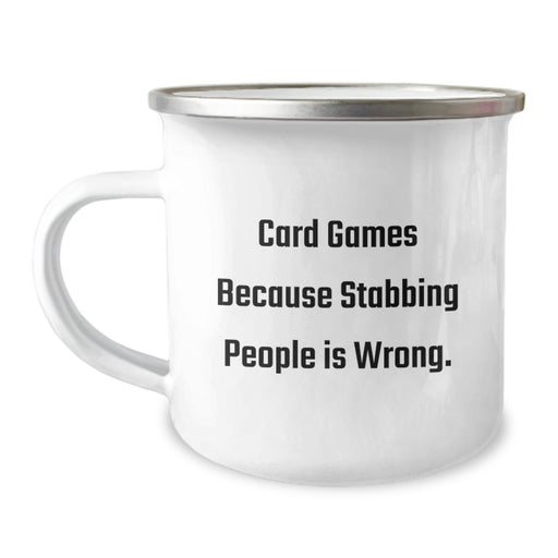 Funny Card Games Gifts for Men from Friends, Unique Graduation Celebration Idea, Card Games Camping Mug with Quote - Gifts for Card Games Enthusiasts - Image 1