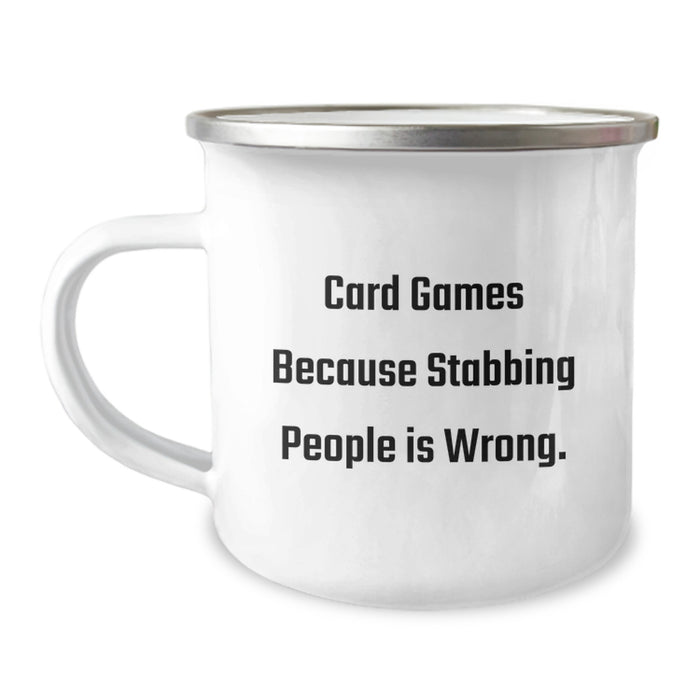 Funny Card Games Gifts for Men from Friends, Unique Graduation Celebration Idea, Card Games Camping Mug with Quote - Gifts for Card Games Enthusiasts - Image 1
