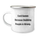 Funny Card Games Gifts for Men from Friends, Unique Graduation Celebration Idea, Card Games Camping Mug with Quote - Gifts for Card Games Enthusiasts - Image 1