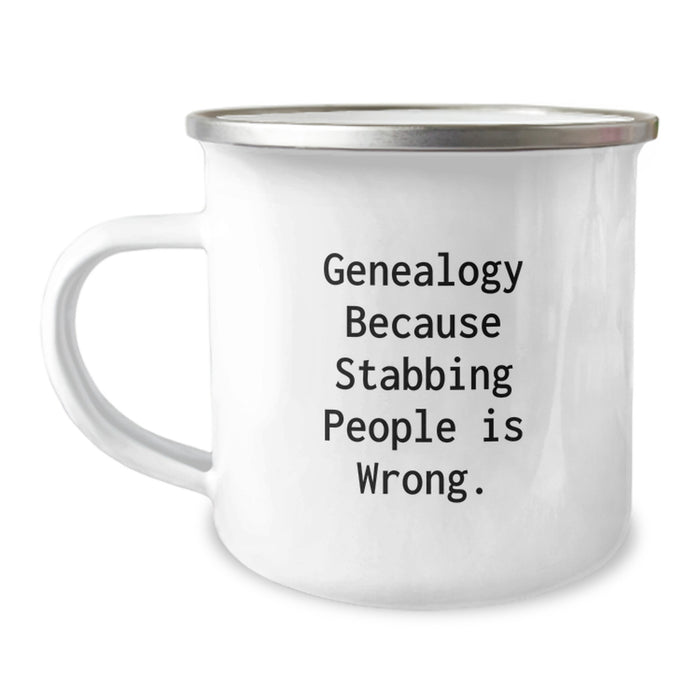 Gifts for Genealogy Enthusiasts Funny Camping Mug for Graduation Unique Gifts from Men to Family - Image 1
