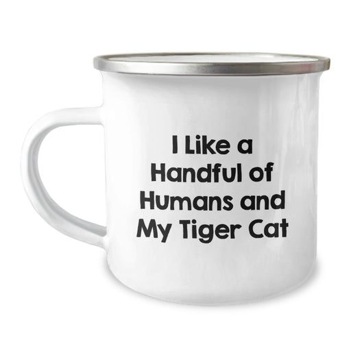 Funny Tiger Cat Camping Mug Gifts from Friends to Tiger Cat Lovers on Graduation Unique - Image 1