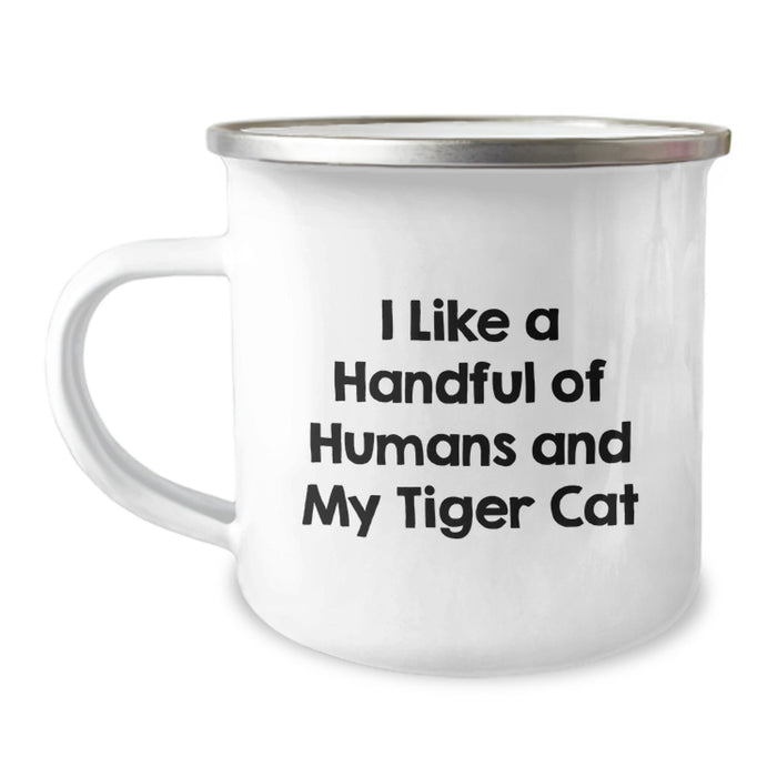 Funny Tiger Cat Camping Mug Gifts from Friends to Tiger Cat Lovers on Graduation Unique - Image 1