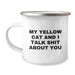 Yellow Cat Camping Mug Gifts from Friends for Yellow Cat Lovers Funny Quote - Image 1