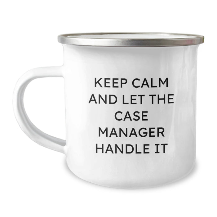 Funny Case Manager Camping Mug Gifts from Friends to Family for Graduation Unique Idea - Image 1