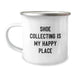Shoe Collecting Gifts for Men, Women, Friends, Coworkers, Family - 'Shoe Collecting Is My Happy Place' Camping Mug, Birthday Unique Gifts from Friends, Perfect for Shoe Collecting Enthusiasts - Image 1