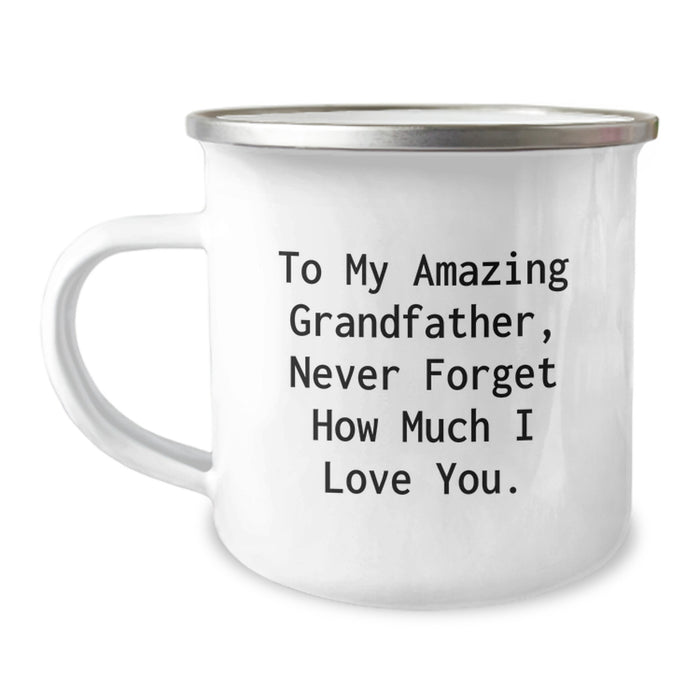Funny Grandfather Gifts for Men - 'To My Amazing Grandfather' Camping Mug for Graduation Unique Gifts from Family - Image 1