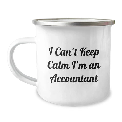 Funny Accountant Gifts for Christmas - 'I Can't Keep Calm I'm An Accountant' Camping Mug for Accountants, Men, Women, Friends, and Family - Image 1