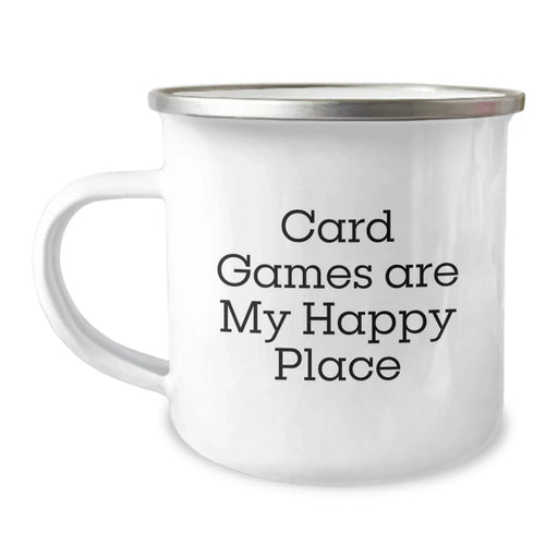 Card Games Enthusiast Gifts for Men from Family, Unique Camping Mug for Graduation - Image 1