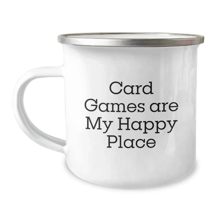 Card Games Enthusiast Gifts for Men from Family, Unique Camping Mug for Graduation - Image 1