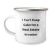 Funny Gifts for Real Estate Investor Friends from Family, Unique Camping Mug for Graduation, I Can't Keep Calm I'm A Real Estate Investor - Image 1