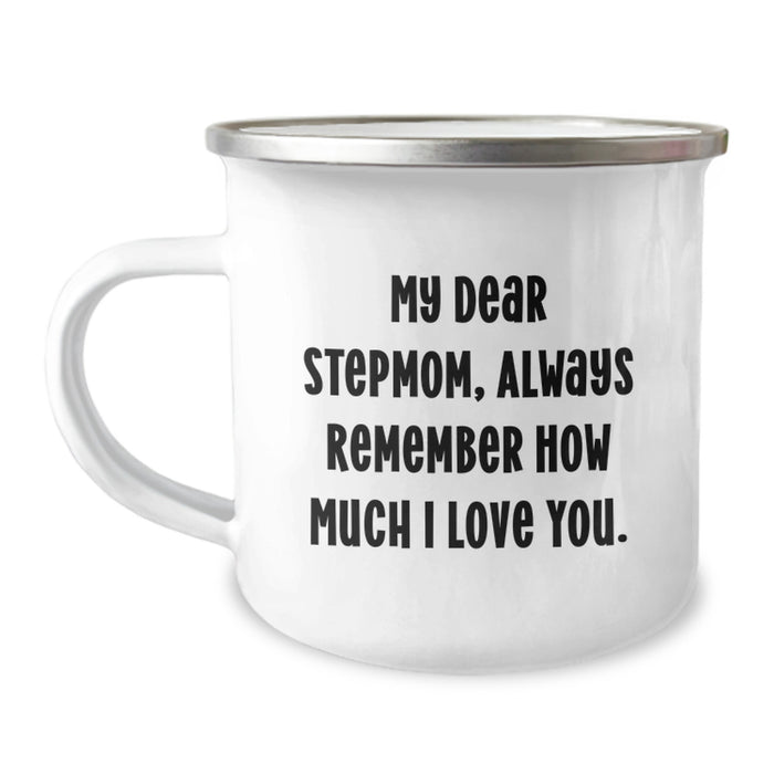 Funny Stepmom Gifts for Women - Camping Mug - Always Remember How Much I Love You. - Gifts from Family - Graduation Unique Gifts for Stepmom - Image 1