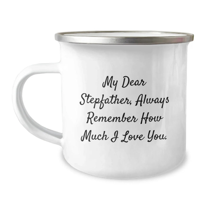 Funny Stepfather Gifts from Men - Camping Mug for Dad on Christmas Unique Gifts - Image 1