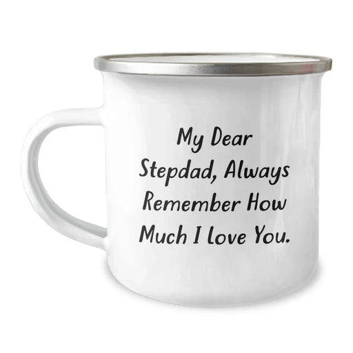Funny Love Quotes for Stepdad - Gifts for Men - Unique Camping Mug from Family, Stepdad Christmas Unique Gifts, Heartfelt Gift for Dad, Stepdads are the Best - Image 1