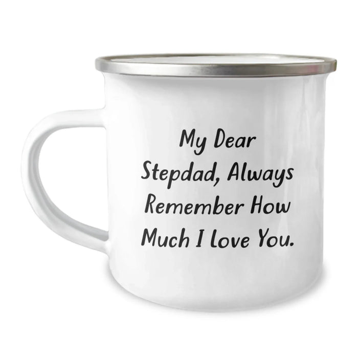 Funny Love Quotes for Stepdad - Gifts for Men - Unique Camping Mug from Family, Stepdad Christmas Unique Gifts, Heartfelt Gift for Dad, Stepdads are the Best - Image 1