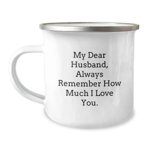 Funny Husband Camping Mug Gifts from Women to Husband, Husband Christmas Unique Gifts, Camping Mug for Husband - Image 1