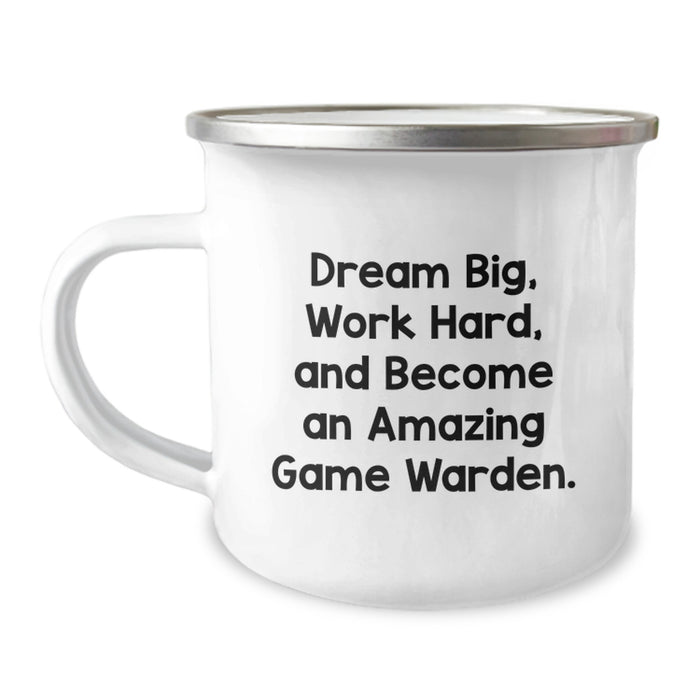 Game Warden Graduation Unique Gifts for Men - 'Dream Big, Work Hard, And Become An Amazing Game Warden.' Funny Camping Mug for Friends, Coworkers, and Family - Image 1