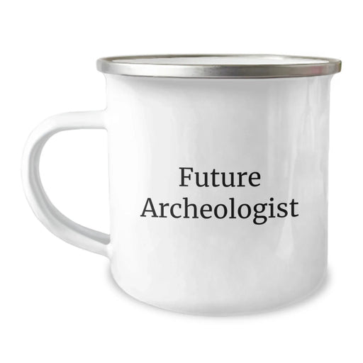 Funny Archeologist Gifts from Friends for Birthday Unique Camping Mug with 'Future Archeologist, Uncover the Secrets of the Past' Quote - Image 1